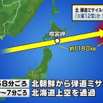 北朝鮮ミサイルついに日本上空を通過！許されない最新情報と危険すぎる今日のＪアラート